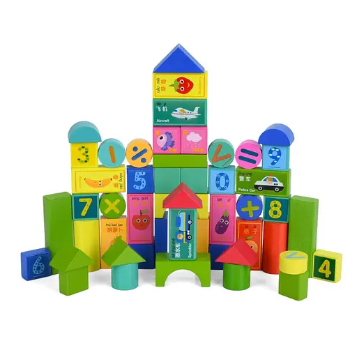 Детская деревянная игрушка "Городок №1" Limo Toy MD 0938-1, 24 блока - фото 3