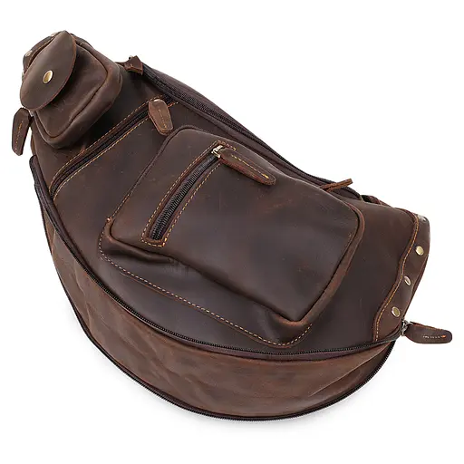 Кожаная мужская сумка через плечо Vintage 26х44х8,5 см sum0015591 - фото 3