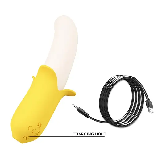 Вібратор Pretty Love Banana Geek 19.5 см жовтий - фото 11