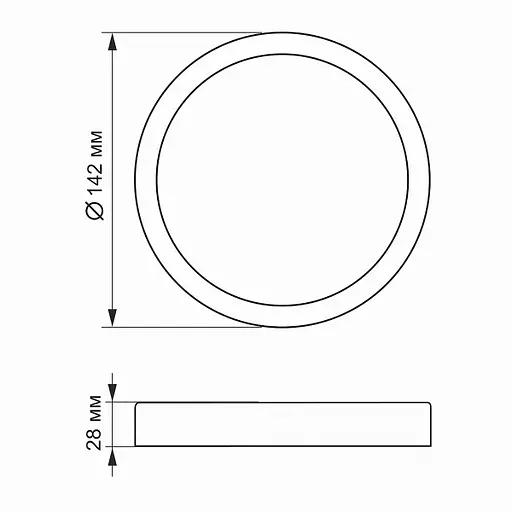 LED Світильник круглий накладний VIDEX 12W 5000K White - фото 4