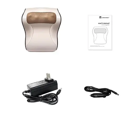 Массажная подушка Jinkairui R7-1 Mini Vibration Массажер для шеи и спины (6 кнопок 16 пальцев) - фото 9