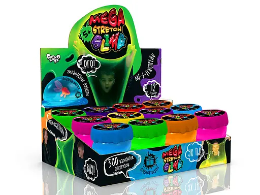 Вязкая масса Mega Stretch Slime, 200 г, украинская/русская, Danko Toys - фото 2