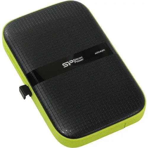 Внешний жесткий диск Silicon Power Armor A60 1 TB (SP010TBPHDA60S3K) черно-зеленый - фото 2