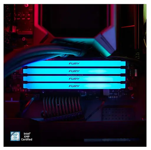 Память для ПК Kingston DDR4 16 ГБ 3200 FURY Beast RGB - фото 7