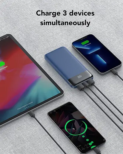 Акумулятор Charmast 10400mAh Power Bank USB C зі світлодіодним дисплеєм Тип C - фото 4