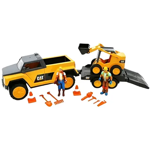 Ігровий міні-набір Funrise Будівельний майданчик Пікап з навантажувачем з фігуркою та аксесуарами (83457)