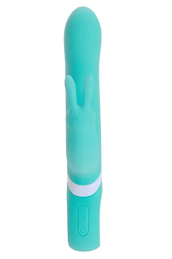 Вибратор-кролик Pleasures Naughty Rabbit 22.7 см бирюзовый - фото 3