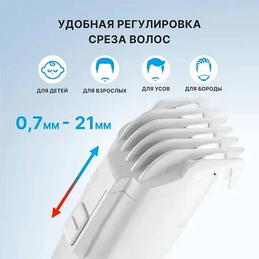 Машинка для стрижения волос Xiaomi Enchen Boost 2 белая — версия 2 - фото 4