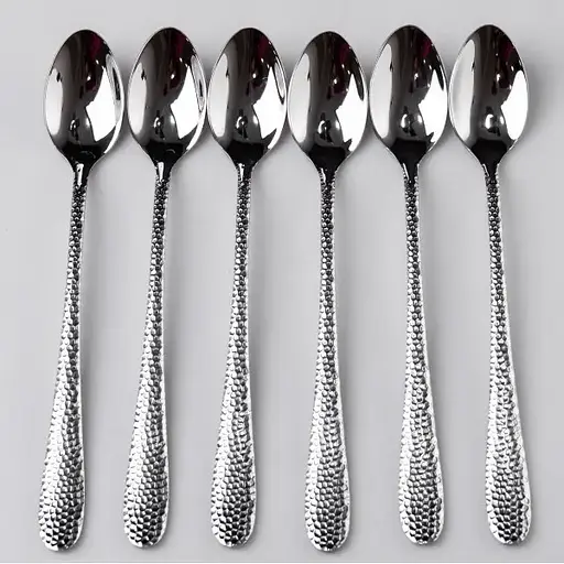 Набор ложек для латте Yiwu6 штук из нержавеющей стали 19 см ложки глянцевые десертные столовые приборы HP-16978-08 - фото 3
