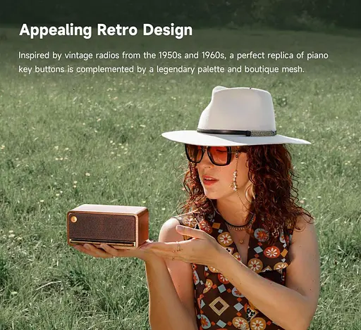 Портативна колонка Bluetooth Edifier EMP-230 Retro Brown - фото 6