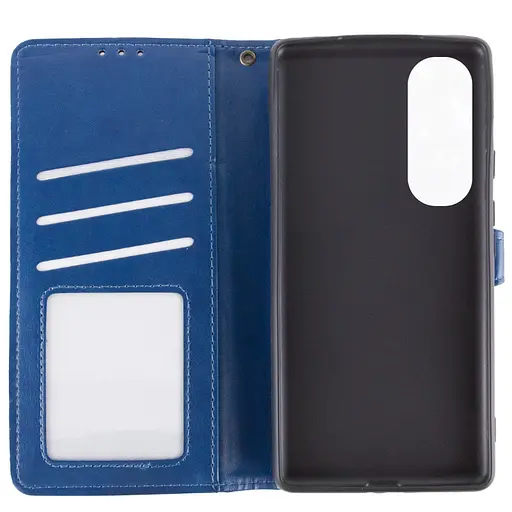 Кожаный чехол-книга Getman Gallant (PU) для Oppo A60 4G Синий - фото 7