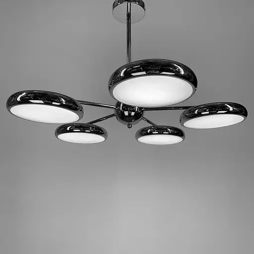 Люстра дизайнерська на 5 світлових блоків Line.F S 011/5 CR - фото 6