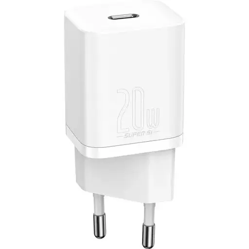 Сетевое зарядное устройство для Baseus Super Si Quick Charger 1C 20W EU Белый - фото 1