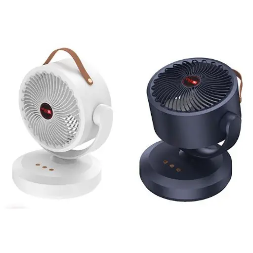 Вентилятор акумуляторний Mini fan VU-05 FS-25 LED автообертання Білий - фото 4