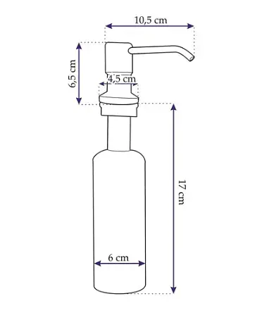 Вбудований диспенсер для рідини Rea 250 мл black BAT-00100, Чорний - фото 3