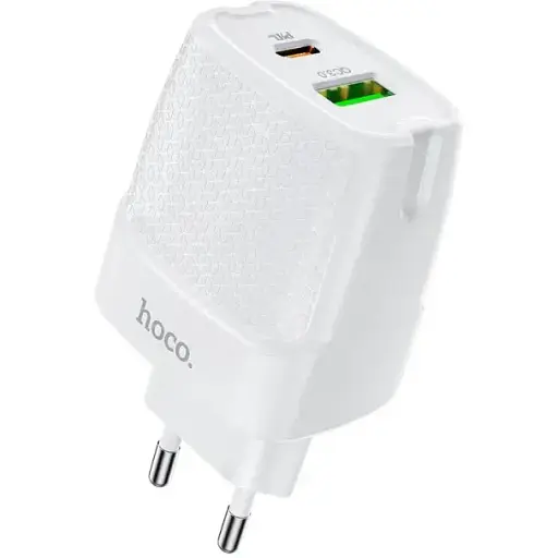 Зарядний пристрій Hoco C85A Bright dual port 20 W 2 порти спідній QC 3.0 - фото 1