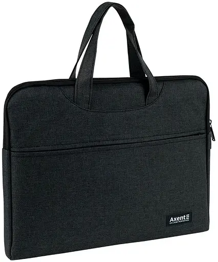Сумка для документів текстильна Axent А4 1 відділення темно-сіра (1632-02-A) - фото 2