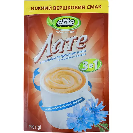 Напій розчинний Латте з цикорієм Elite 190 г (8718868141439)