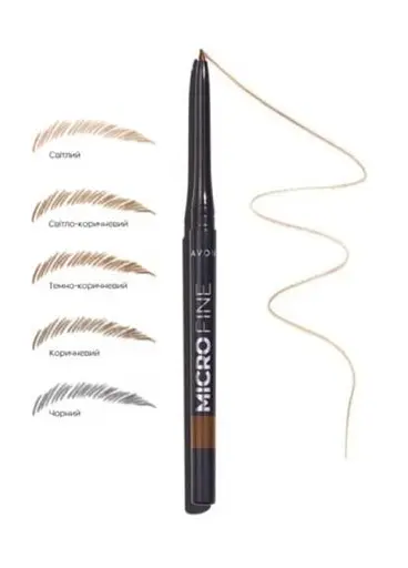 Олівець для точного профарбовування брів Avon MICRO FINE 0.13 г SOFT BLACK/ЧОРНИЙ - фото 2