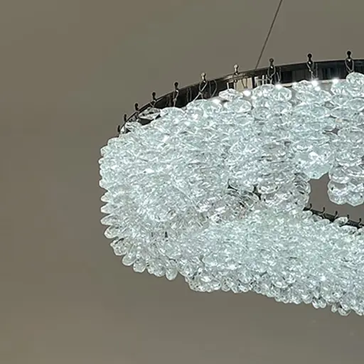 Кільцева кришталева люстра в хромі Ø 60 см | Арт. 33038-600 CH | Line F - фото 4