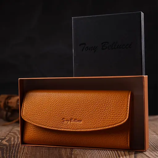 Кожаный женский кошелек Tony Bellucci 19х9.5х1.5 см acs0026985 - фото 8