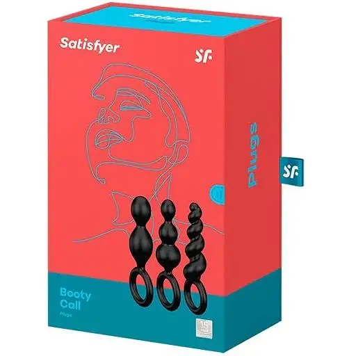 Набір анальних іграшок Satisfyer Plug Black (set of 3) - Booty Call - фото 3