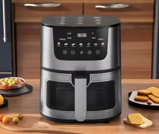 Аэрогриль Rainberg RB 2268 4200W аэрофритюрница безмасляная для приготовления без масла с регулировкой температуры 8 л - фото 2