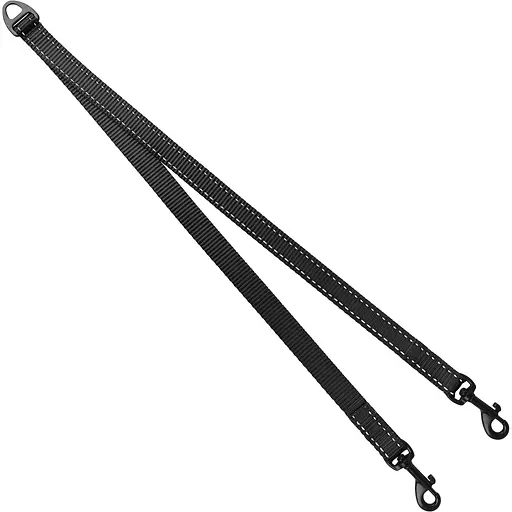 Повідець-спарка для собак рефлекторний Barksi Active (ширина 16 мм, довжина 40 см) чорний - фото 2