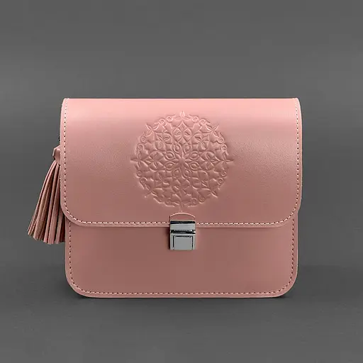 Шкіряна жіноча бохо-сумка Лілу рожева - фото 6