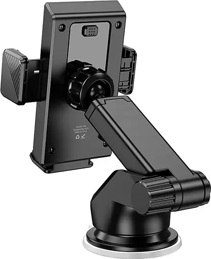 Автомобильный держатель Hoco H49 для телефона на лобовое стекло и приборную панель угол поворота 360 Черный - фото 2