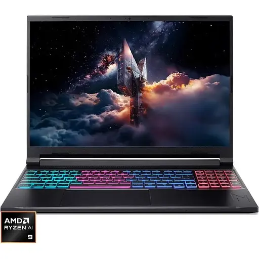 Ноутбук Acer Игровой 16'' Nitro V 16S AI ANV16S-61, WQXGA IPS 180Hz, процессором AMD Ryzen™ AI 9365 (24M Cache, up to 5.0GHz), 32GB DDR5, 1TB SSD, GeForce