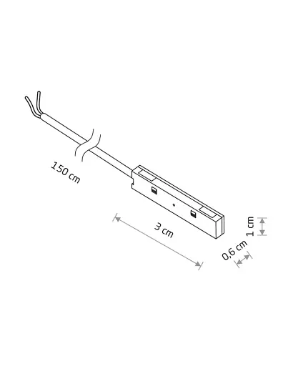Ввід живлення Nowodvorski 11736 NANO-LVM Outside Power Supply Conductive Module IP20 чорний - фото 2