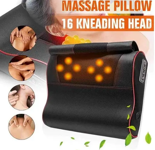 Массажная подушка Edem (разминание, массаж Шиацу, прогрев) Black - фото 7