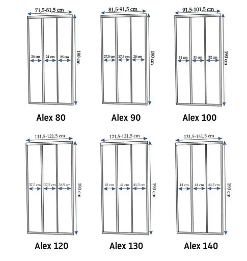 Душевые двери Rea Alex 90 brushed gold REA-K2506, прозрачный, золотой - фото 7