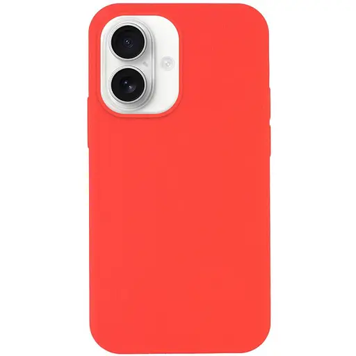 Чохол Epik Silicone Case Full Protective AA NO LOGO для Apple iPhone 16, 6.1 Кавуновий/Watermelon red
