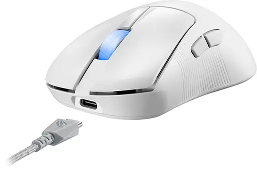 Бездротова миша ASUS ROG Keris II Ace RGB USB-A/WL/BT White (90MP03N0-BMUA10) - фото 4