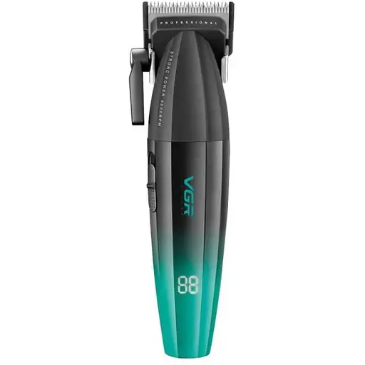 Машинка для стрижки (clipper) VGR V-003, 6 насадок, Зелений - фото 1