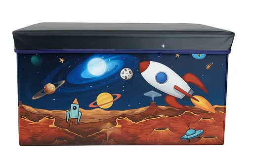 Текстильный ящик для игрушек C 68851-3 складной с рисунком космоса 31 х 60 х 35 см - фото 2