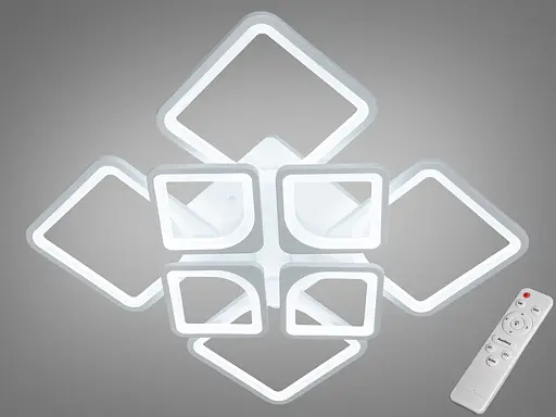 Современная светодиодная кухонная люстра с пультом, 135 Вт, белая - фото 1