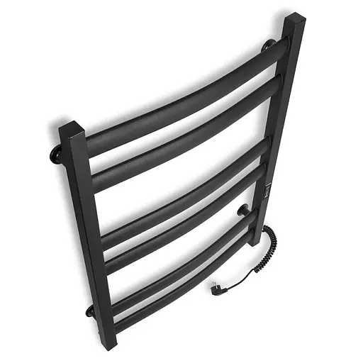 Електрична рушникосушарка Laris Зебра Атлант ЧФЧ6 500x700 Е права R3 73207618, Чорний матовий, Праве, Електронний - фото 3