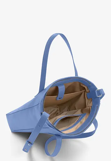 Шкіряний шоппер Nancy блакитний - фото 4