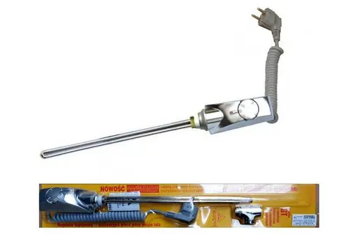 ТЕН для рушникосушки Heatpol GT-0.3 300 Вт з терморегулятором Хром 30412 - фото 5
