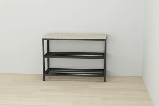 Банкетка універсальна Ferrum-decor Слайм 45x63x26 чорний ДСП Дуб Сонома 16мм (FRD-104072) - фото 5