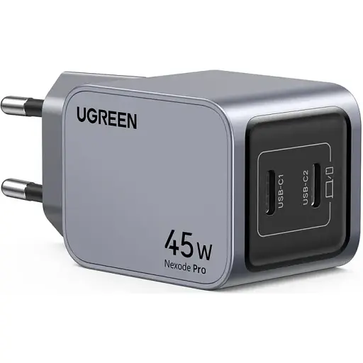 Зарядное устройство для Ugreen Wall Charger x707 2 выхода USB-C GaN 45 W (UGR-35008) - фото 1