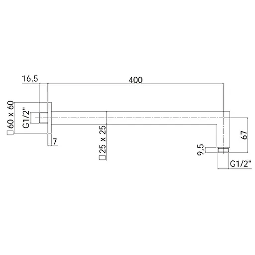 Кронштейн для верхнього душу Paffoni ZSOF 063 NO - фото 3