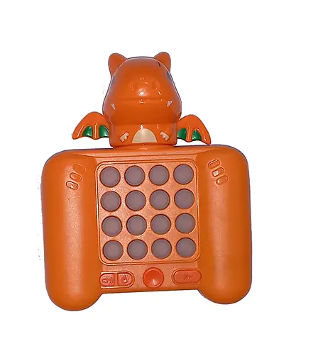 Електронна гра кнопкова F6-7-9-B-9-L-9-Y-9-K, музика, звук (англ), світло, в коробці (6903317700837) Дракон помаранчевий Вид A - фото 1