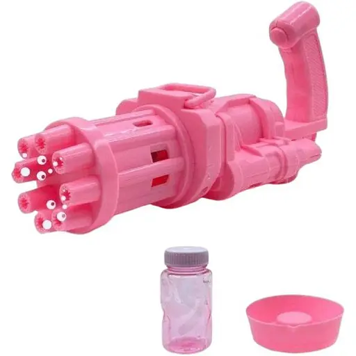 Кулемет з мильних бульбашок Bubble Fun Bubble Gun Blaster машинка для бульбашок рожевий - фото 1