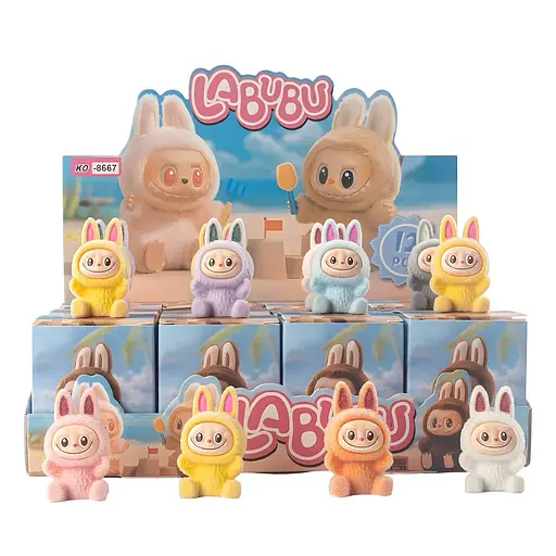 Мягкая фигурка-сюрприз Labubu 7 см сидящий, 12 шт. в наборе (KO-8667)