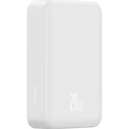 Внешний аккумулятор Baseus Magnetic Mini 20W 20000 mAh White (PPCX150002) [113529] - фото 3
