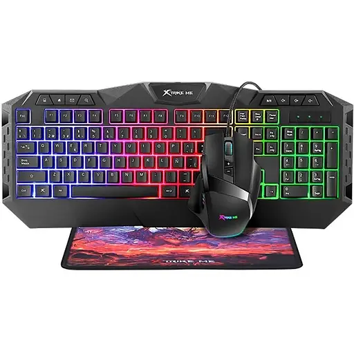 Комплект XTRIKE ME MK-900 USB, Black, подсветка RGB, Gaming, кабель 1.5м (6932391924457)